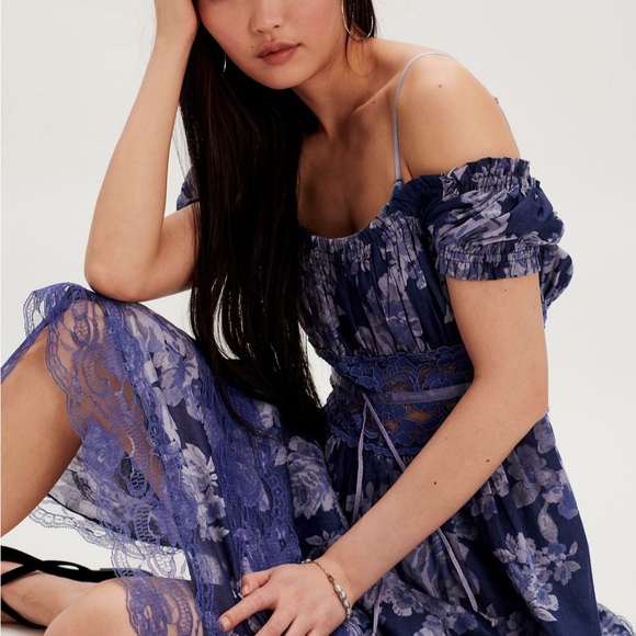 Free People Honeysuckle printed midi dress NWT - Picture 4 of 12